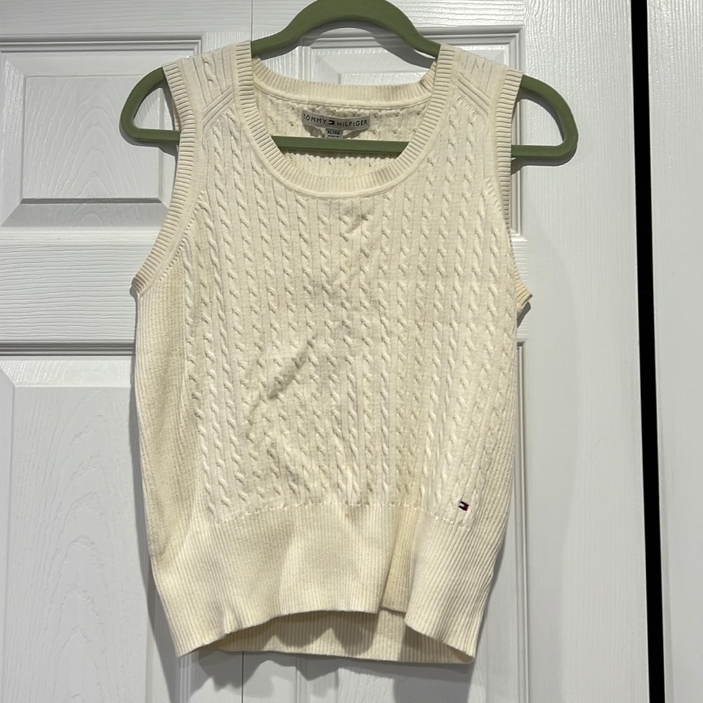 Off white Tommy Hilfiger sweater vest